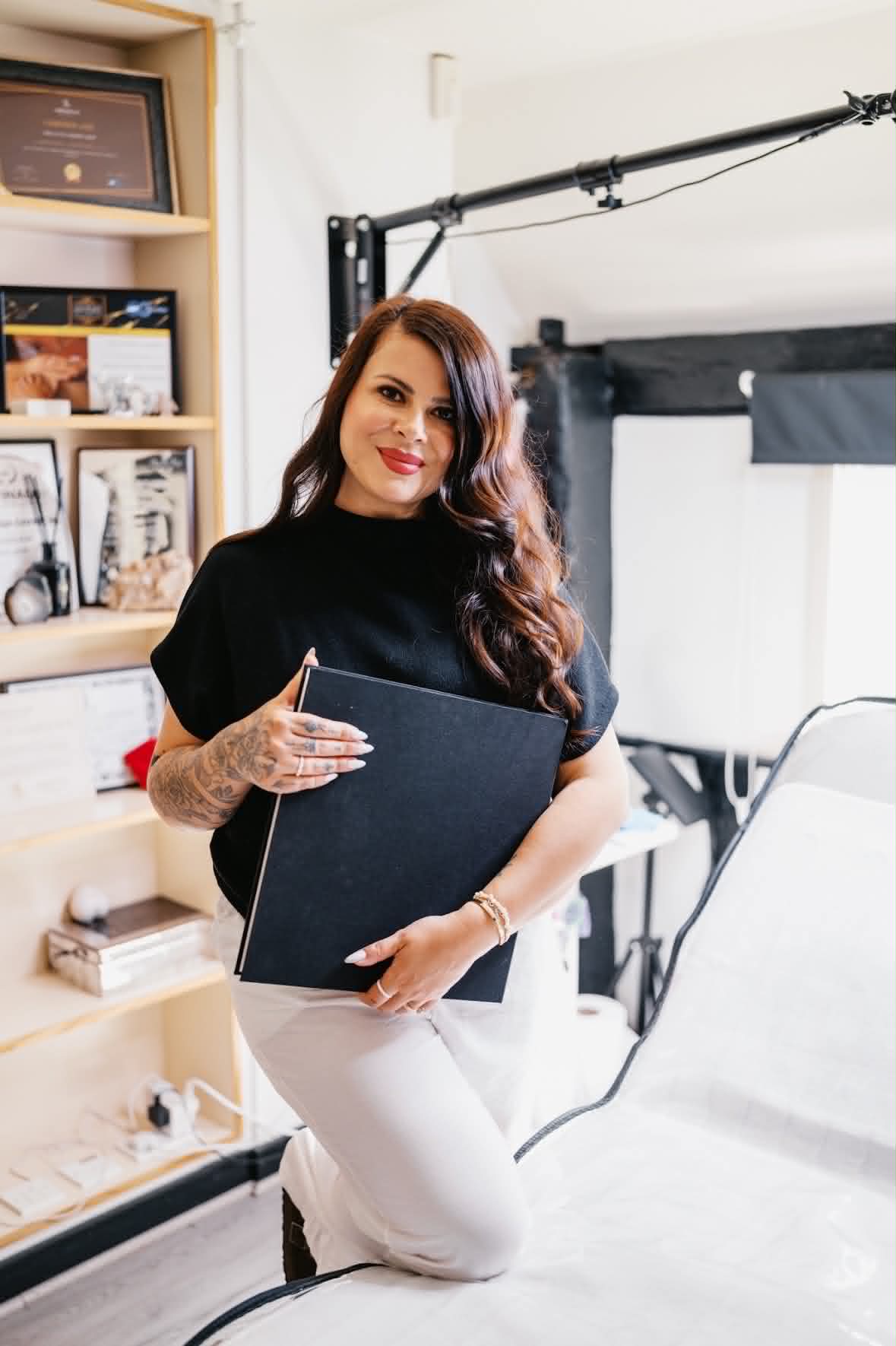 Anastasia at work in her studio