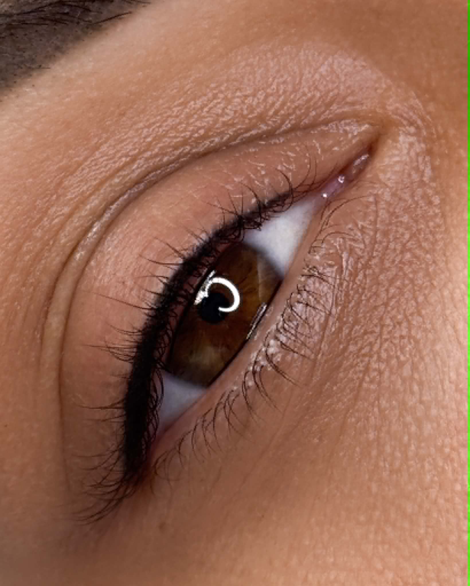 Lash lift and tint result